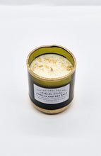 Load image into Gallery viewer, Large Vanilla and Sea Salt Dark Green Candle
